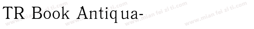 TR Book Antiqua字体转换